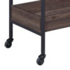 13022026698f19b1a90aa.jpeg 2 Tier Serving Cart with Wooden Shelves and Metal Frame, Brown