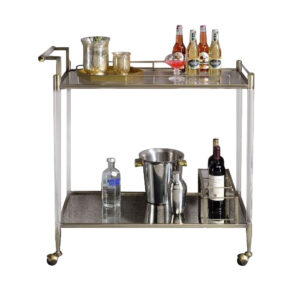 13022026698f19d9b8c5a.jpeg 2 Tier Serving Cart with Acrylic and Metal Frame, Brass