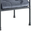 Accent Chair with Tufted Velvet Seat and Metal Frame, Gray