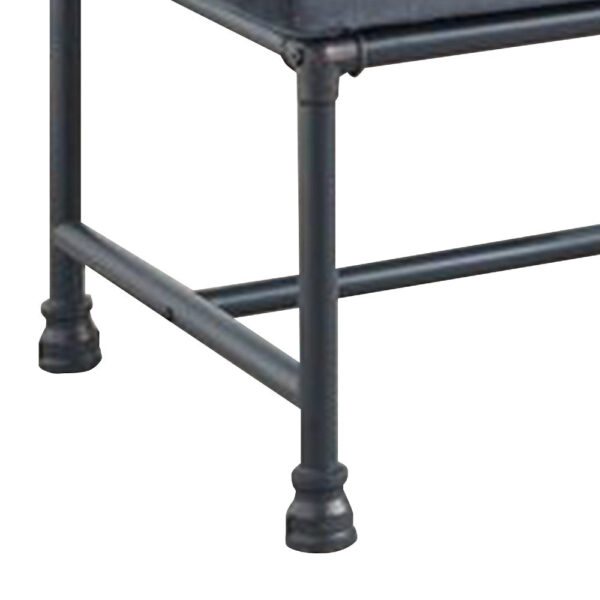 13022026698f1a03e46ec.jpeg Ottoman with Tufted Velvet Seat and Metal Frame, Gray