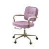 13022026698f1a247613a.jpeg Office Chair with Leather Seat and Button Tufted Back, Pink