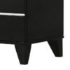 Nightstand with 2 Drawers and Metal Trim, Black