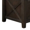 Wooden Counter Height Table with Cabinet and Butterfly Leaf, Gray