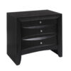 Contemporary 2 Drawer Wood Nightstand By Ireland , Black