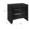 Contemporary 2 Drawer Wood Nightstand By Ireland , Black
