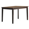 Wooden Dining Table With Tapered Legs, Espresso Brown