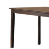 Wooden Dining Table With Tapered Legs, Espresso Brown