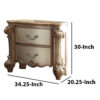 140220266990ed8e66ef3.jpeg Wooden Nightstand with Two Drawers, Gold And Bone White