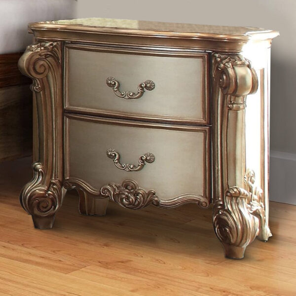 140220266990ed900d229.jpeg Wooden Nightstand with Two Drawers, Gold And Bone White