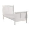 Sophisticated Contemporary Style Twin Size Sleigh Bed, White