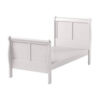Sophisticated Contemporary Style Twin Size Sleigh Bed, White