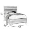 Wooden Twin Size bed with Bracket Legs and Crystal Accented Headboard, White