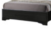 Wooden Twin Size bed with Bracket Legs and Crystal Accented Headboard, Black