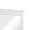 Contemporary Style Wood Rectangular Mirror, White