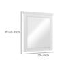 Contemporary Style Wood Rectangular Mirror, White