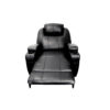 140220266990ee98a4e1d.jpeg Contemporary Polyurethane Upholstered Metal Rocker Recliner with Swivel, Black