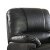 Contemporary Polyurethane Upholstered Metal Recliner with Power Lift, Black
