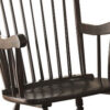 Traditional Style Wooden Rocking Chair with Contoured Seat, Black