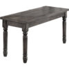 140220266990ef00cc03d.jpeg Transitional Style Wood Bench with Turned Legs, Gray