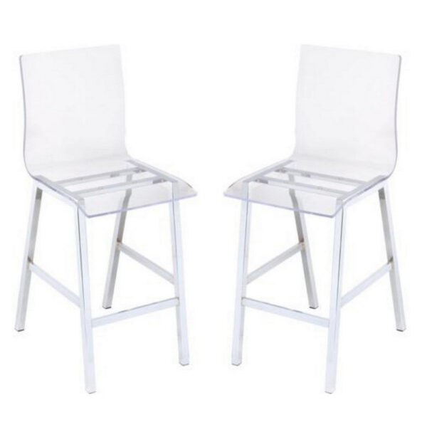 140220266990ef075d353.jpeg Counter Height Dining Chair Clear Acrylic, Chrome, Set of 2