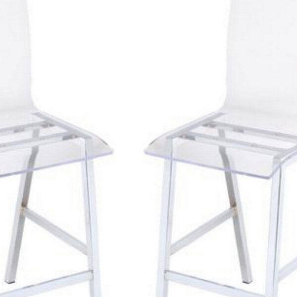 140220266990ef0b4f272.jpeg Counter Height Dining Chair Clear Acrylic, Chrome, Set of 2