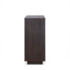 Wooden Server with Two Side Door Storage Cabinets and Stemware Rack, Espresso Brown