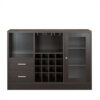 140220266990ef1655c92.jpeg Wooden Server with One Side Door Storage Cabinets and Two Drawers, Espresso Brown