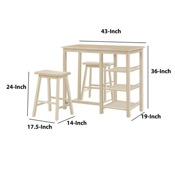 140220266990ef23e5486.jpeg Spacious Counter Height Set, Off White, 3 Piece Pack