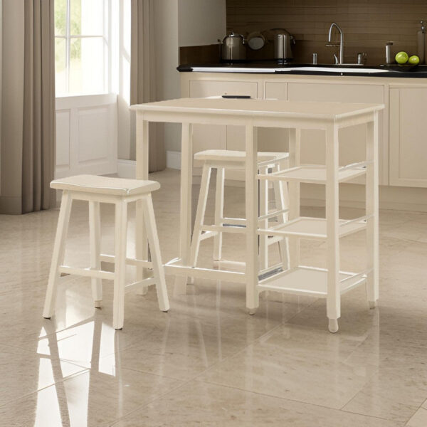 140220266990ef2552b0e.jpeg Spacious Counter Height Set, Off White, 3 Piece Pack