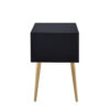 Denvor Square End Table with Drawers, Black & Gold