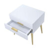 140220266990ef99e028a.jpeg Denvor Square End Table with Drawers, White & Gold
