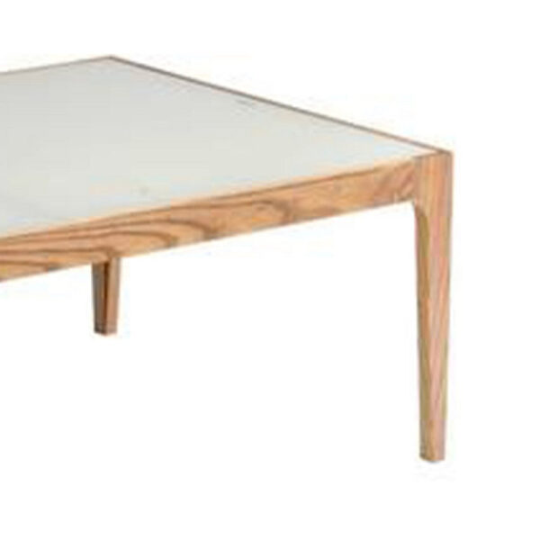 140220266990efa9cb7a3.jpeg Wooden Frame Rectangular Coffee Table with Beveled Tempered Glass Top, Brown and Clear