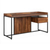 140220266990f02abfb5a.jpeg Wooden Top Desk With Rectangular Metal frame, Walnut Brown & Sandy Black