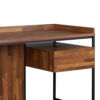 140220266990f02dba02b.jpeg Wooden Top Desk With Rectangular Metal frame, Walnut Brown & Sandy Black