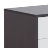 Classic 3 Drawers Wood Nightstand By Eloy, White & Black