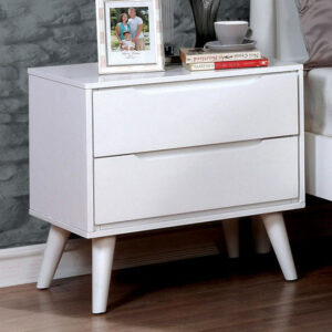 140220266990f0c37cc3f.jpeg 2 Drawer Wooden Nightstand with Recessed Drawer Fronts, White