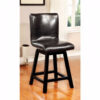 Hurley Counter Height Chair, Black Finish, Set of 2