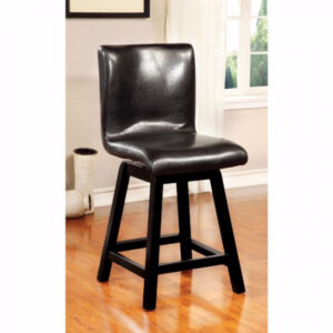 Hurley Counter Height Chair, Black Finish, Set of 2