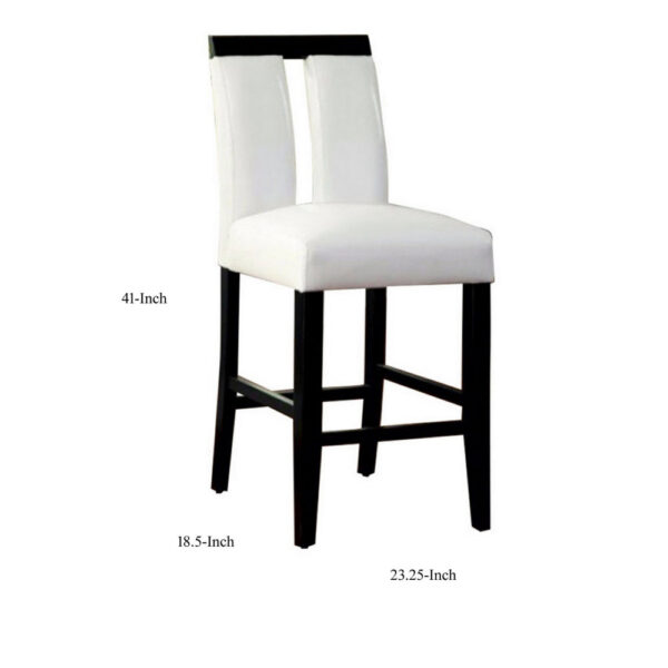 140220266990f12c6c6db.jpeg Luminar II Contemporary Counter Height Chair, White And Black Finish, Set of 2