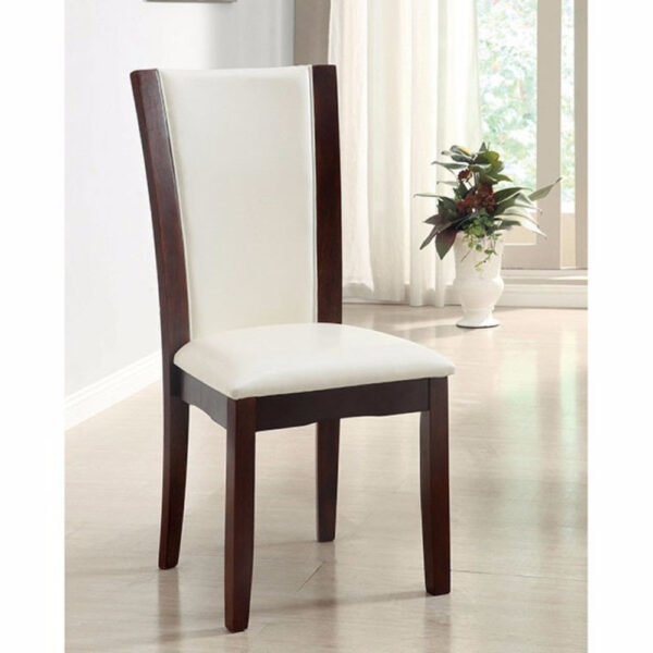Manhattan I Contemporary Side Chair, White Finish, Set of 2