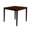 5 Piece Wooden Counter Height Table with Crossback Chairs, Espresso Brown