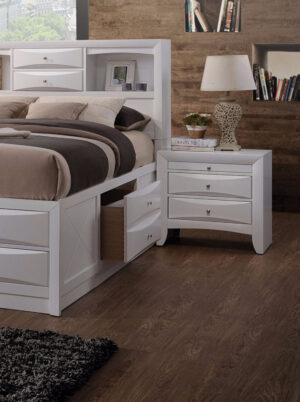 140220266990f1abc153a.jpeg Contemporary 3 Drawer Wood Nightstand By Ireland, White
