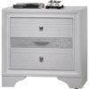 Stylish 3 Drawers Wood Nightstand By Naima , White