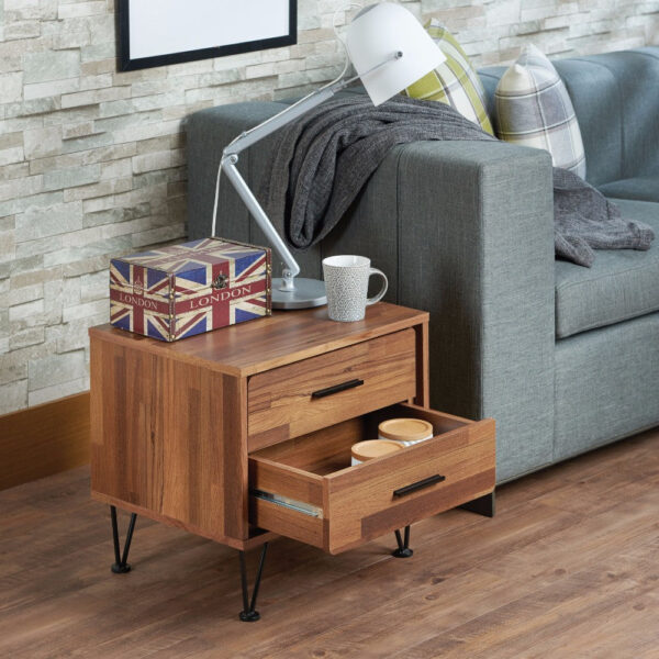 140220266990f1d2e8571.jpeg Contemporary 2 Drawers Wood Nightstand By Deoss, Brown