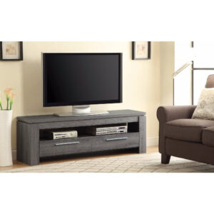 Fine Looking weathered Gray tv console