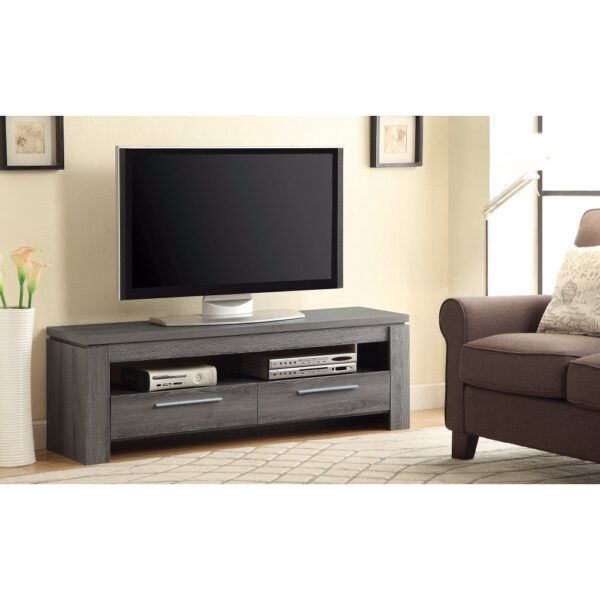 Fine Looking weathered Gray tv console