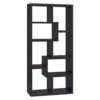 Contemporary Asymmetrical Cube Bookcase, Brown