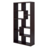 Contemporary Asymmetrical Cube Bookcase, Brown
