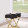 Stylish Side Table, Black & Gold