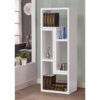 Hollow Core TV Console and Bookcase Combination, White